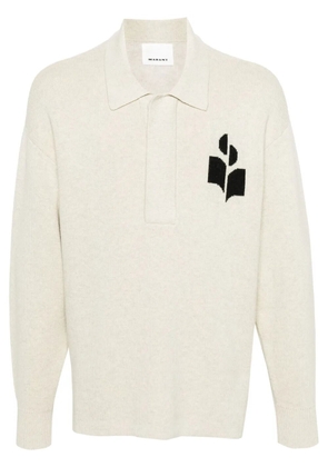 MARANT William logo-jacquard sweater - Neutrals
