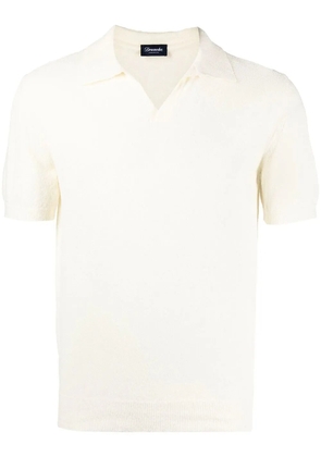Drumohr short-sleeve v-neck polo shirt - White