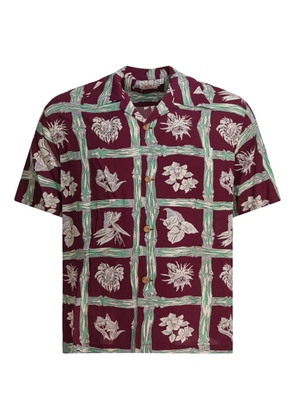 Sun Surf printed rayon shirt - Red