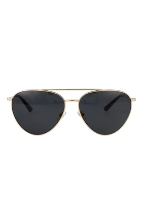 Jimmy Choo Eyewear logo-engraved sunglasses - Gold