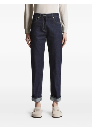Peserico cuffed five-pocket denim jeans - Blue