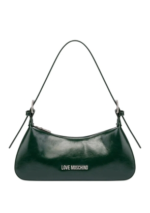Love Moschino logo-lettering shoulder bag - Green
