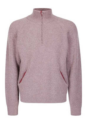 Hiking Patrol zip-fastening raglan-sleeve sweater - Red