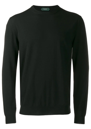 Zanone crew-neck knit sweater - Black