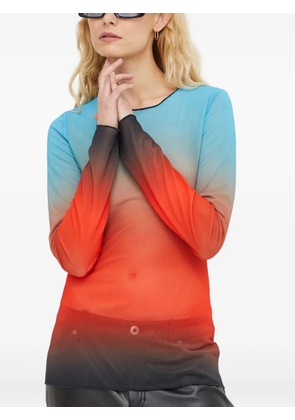 Won Hundred long-sleeved top - Blue