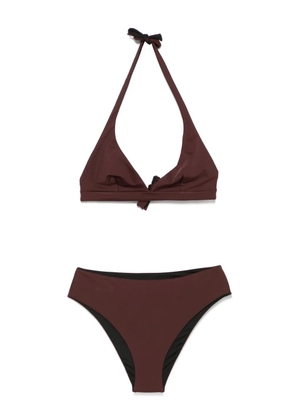 Fisico triangle-cup bikini - Brown