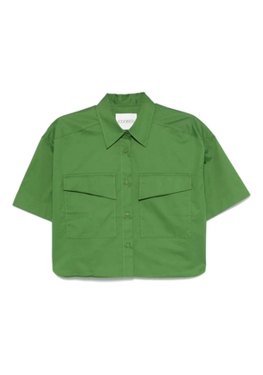 Closed poplin shirt - Green