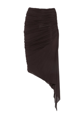FRANCESCO MURANO asymetric drapped skirt - Brown