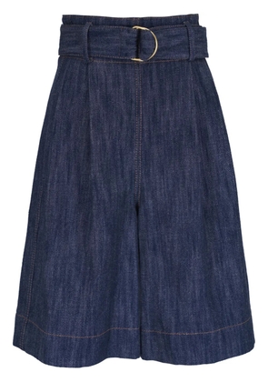 Akris Punto high-waisted denim shorts - Blue