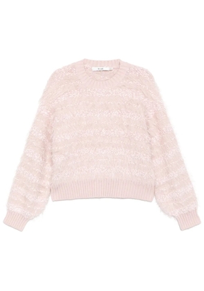 b+ab Textured crew neck knit sweatshirt - Pink