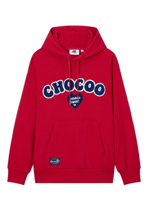 CHOCOOLATE appliqué-embellished hoodie - Red