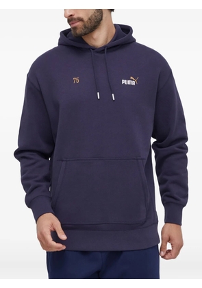 PUMA logo-embroidered graphic hoodie - Blue