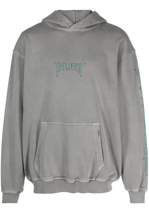 Represent logo-print cotton hoodie - Grey
