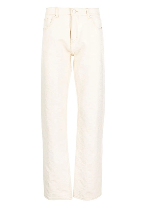 Casablanca monogram-jacquard straight-leg jeans - Neutrals