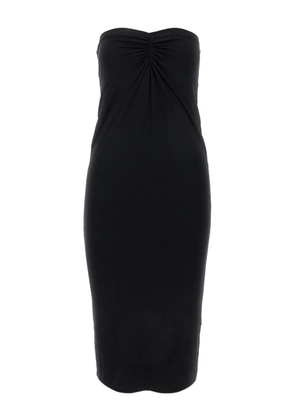 THE ANDAMANE strapless gathered dress - Black