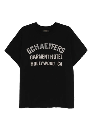 SCHAEFFER'S GARMENT HOTEL logo T-shirt - Black