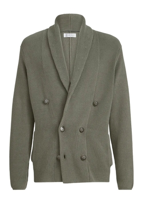 Brunello Cucinelli rib cardigan - Green