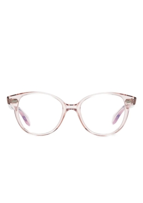 Cutler & Gross translucent round-frame glasses - Pink