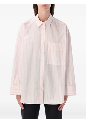 By Malene Birger Derris pinstripe-pattern pocket shirt - White