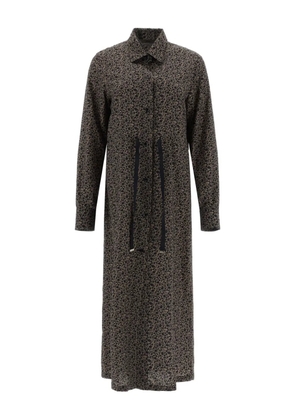 Herno collared midi dress - Black