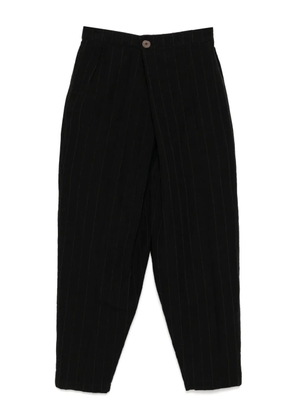 CHIAHUNG SU striped trousers - Black