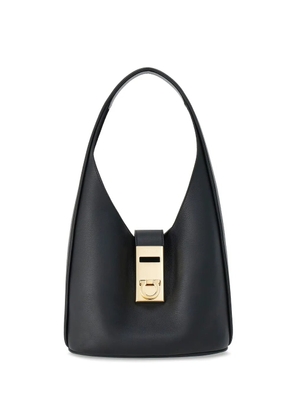 Ferragamo medium Gancini-buckle leather hobo bag - Black