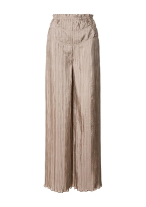 Alberta Ferretti silk trousers - Neutrals