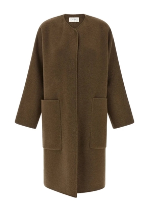 The Row Tiberus crew-neck pocket coat - Brown