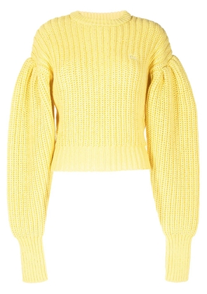 ROTATE BIRGER CHRISTENSEN balloon-sleeve chunky knit jumper - Yellow