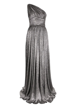Rhea Costa one-shoulder metallic dress - Silver