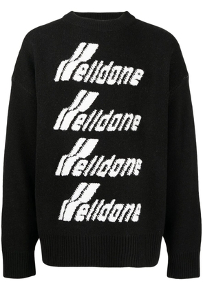 We11done logo-embroidered jumper - Black