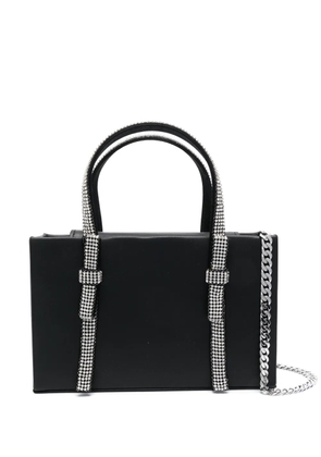 Kara Crystal Bow mini bag - Black