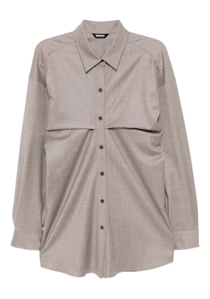 Moohong pleated shirt - Brown