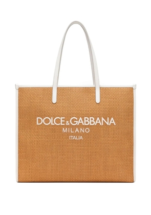 Dolce & Gabbana large Shopping woven tote bag - Brown