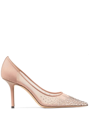 Jimmy Choo Love 85mm crystal-embellished pumps - Pink