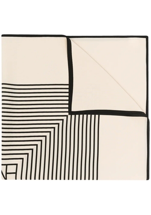 TOTEME stripe print scarf - Neutrals