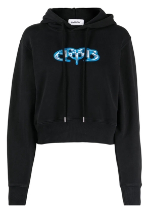AMBUSH logo-print cotton hoodie - Black