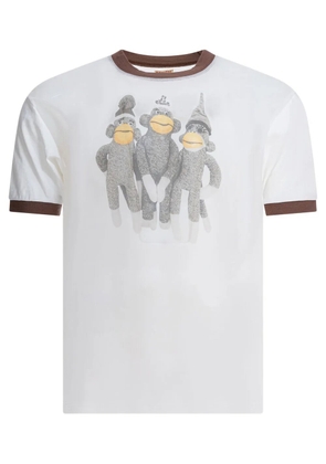 KAPITAL monkey-print T-shirt - White