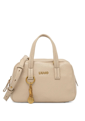 LIU JO top-handle charm-detail satchel - Neutrals