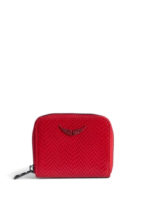 Zadig&Voltaire mini ZV crocodile-effect wallet - Red