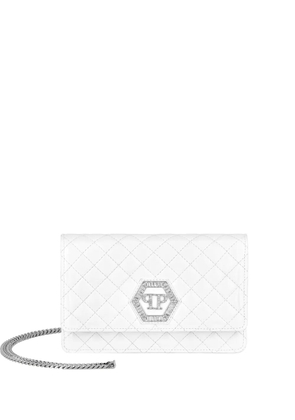 Philipp Plein matelassé shoulder bag - White