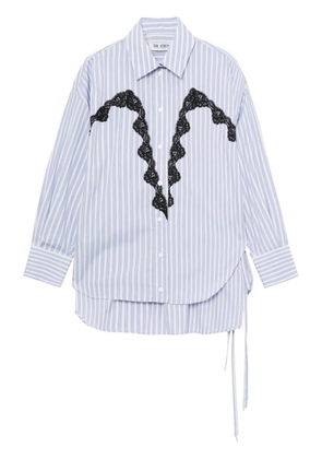 The Attico lace-trim shirt - White