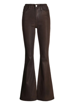 FRAME wax-coated flared jeans - Brown