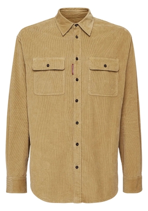 DSQUARED2 long-sleeve corduroy shirt - Neutrals