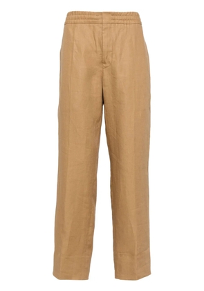 Zegna elasticated slim-fit trousers - Brown