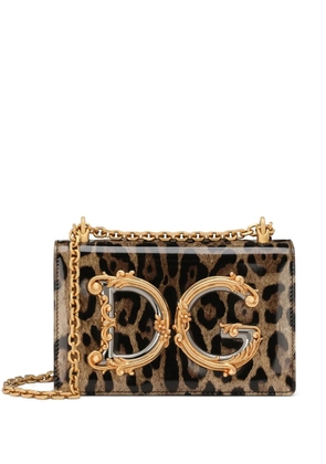 Dolce & Gabbana DG Girls leopard-print crossbody bag - Black