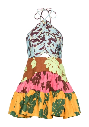 ALEMAIS Poppy Spliced mini dress - Blue