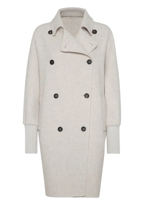 Brunello Cucinelli double-breasted cashmere coat - Neutrals