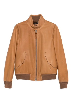 TOM FORD logo-embroidered jacket - Brown