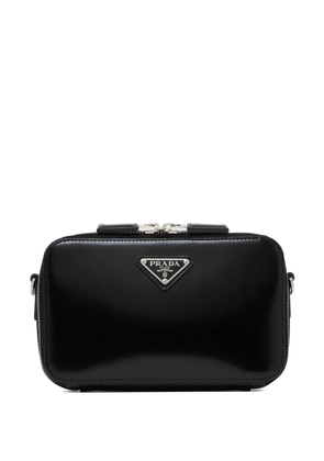 Prada zipped leather messenger bag - Black